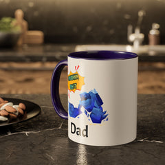 Dad Coffee Mug — "Crushin' SH!t" Blue Rock Gamer Mug (11oz & 15oz)