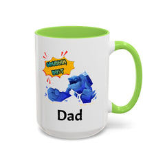 Dad Coffee Mug — "Crushin' SH!t" Blue Rock Gamer Mug (11oz & 15oz)