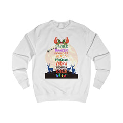 Christmas Reindeer Drink Names Sweatshirt — Dasher Dancer Prancer Vixen Prosecco Vodka Holiday Pullover