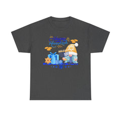 "Happy Hanukkah" Knome with Menorah & Dreidel Holiday Tee