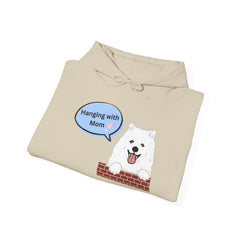 "Hanging with Mom" Cute Dog Graphic Pullover Hoodie