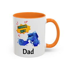 Dad Coffee Mug — "Crushin' SH!t" Blue Rock Gamer Mug (11oz & 15oz)