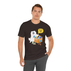 "Ohwoooo happy day!"  Happy Dog with treat delivery T‑Shirt — Pet Gift