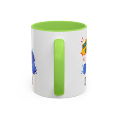 Dad Coffee Mug — "Crushin' SH!t" Blue Rock Gamer Mug (11oz & 15oz)