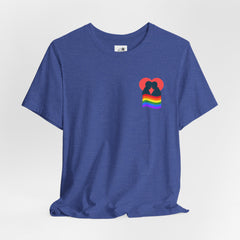 Pride Heart Pocket Tee — Rainbow LGBTQ+ Short Sleeve T-Shirt