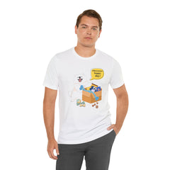 "Ohwoooo happy day!"  Happy Dog with treat delivery T‑Shirt — Pet Gift