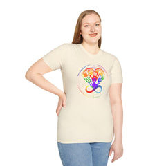 Autism Awareness, Pride Infinity Hands T-Shirt — Rainbow Neurodiversity Support Tee