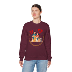 “Not All Family Members Walk on Two Feet” Pet-Loving Graphic Crewneck Sweatshirt