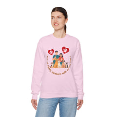 “Not All Family Members Walk on Two Feet” Pet-Loving Graphic Crewneck Sweatshirt