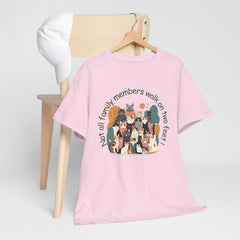 "Not All Family Members Walk on Two Feet" Cute Cat Family Graphic Tee