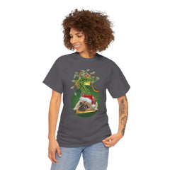 Christmas Pug Ornament and Mistletoe T-Shirt
