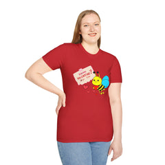 Valentine Bee T-Shirt — "Be My Valentine?" Cute Bee Hearts Tee