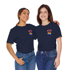 Pride Heart Pocket Tee — Rainbow LGBTQ+ Short Sleeve T-Shirt