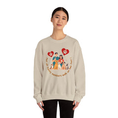 “Not All Family Members Walk on Two Feet” Pet-Loving Graphic Crewneck Sweatshirt