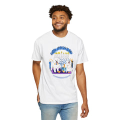 Hanukkah Dog T-Shirt — Cute Menorah & Dreidel Holiday Tee