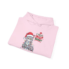 Santa Hat Grumpy Cat Hoodie - Im So Elfing Merry Holiday Sweatshirt