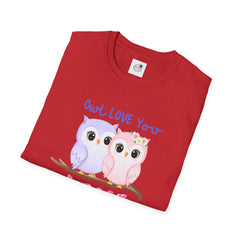 Cute ‘Owl Love You’ Pink & Purple Owls Valentine Tee Shirt