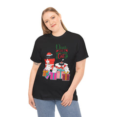 Christmas Cat Gifts T-Shirt — "Dear Santa it Was the Cat" Holiday Tee