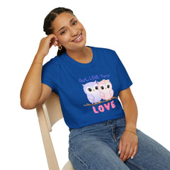 Cute ‘Owl Love You’ Pink & Purple Owls Valentine Tee Shirt