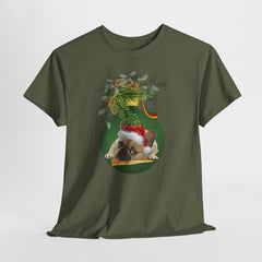 Christmas Pug Ornament and Mistletoe T-Shirt