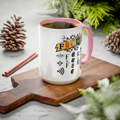 Focus Funny Wordplay Mug — Colorful 11oz/15oz Ceramic Coffee Cup