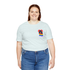 Pride Heart Pocket Tee — Rainbow LGBTQ+ Short Sleeve T-Shirt