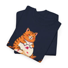 "I Want Some Jelly In My Belly"T-Shirt — Cute Cat Donut Design