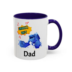 Dad Coffee Mug — "Crushin' SH!t" Blue Rock Gamer Mug (11oz & 15oz)