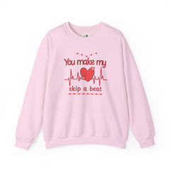 "You Make My Heart Skip a Beat" Crewneck Valentine Sweatshirt