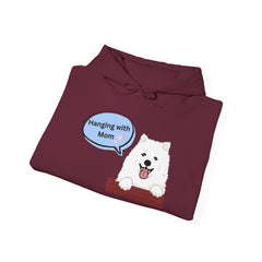 "Hanging with Mom" Cute Dog Graphic Pullover Hoodie