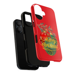 Christmas Ornament Phone Case — Red 'Merry Christmas' Holiday Protection