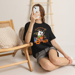 Halloween Witchy Samoyed — Cute Spooky Pumpkin Cauldron Tee