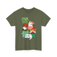 Christmas Cats T-Shirt — Cute Holiday Kitty Gift Tee (Chillin’ with My Felines)