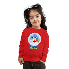 "Santa’s Besties" Snow Globe Holiday Toddler Sweatshirt