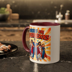Nurses Are Superheroes Coffee Mug M/F — Colorful 11oz/15oz Gift