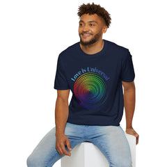 Love Is Universal T-Shirt — Rainbow Spiral Pride Tee