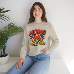 Moms Are Superheroes Crewneck Sweatshirt