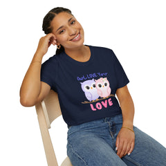Cute ‘Owl Love You’ Pink & Purple Owls Valentine Tee Shirt