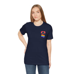 Pride Heart Pocket Tee — Rainbow LGBTQ+ Short Sleeve T-Shirt
