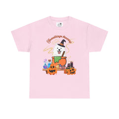 Halloween Witchy Samoyed — Cute Spooky Pumpkin Cauldron Tee