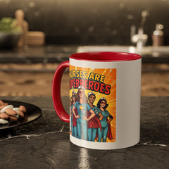 Nurses Are Superheroes Coffee Mug — Colorful 11oz/15oz Gift for Nurses