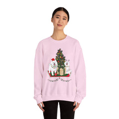 Christmas Samoyed Dogs Sweatshirt - Festive Tree & Gifts Holiday Crewneck