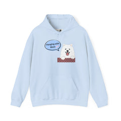 "Hanging with Mom" Cute Dog Graphic Pullover Hoodie