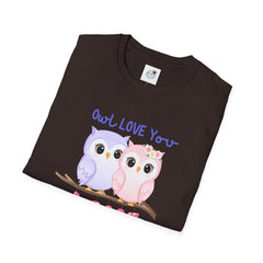 Cute ‘Owl Love You’ Pink & Purple Owls Valentine Tee Shirt