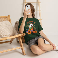 Halloween Witchy Samoyed — Cute Spooky Pumpkin Cauldron Tee