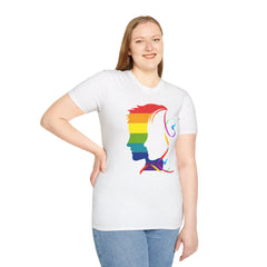 Pride Profile Silhouette T-Shirt — Rainbow LGBTQ+ Awareness Tee