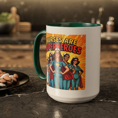 Nurses Are Superheroes Coffee Mug — Colorful 11oz/15oz Gift for Nurses