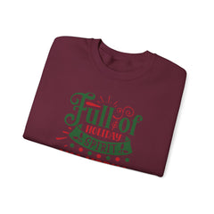Holiday Spirit Crewneck Sweatshirt — "Full of Holiday Spirit AKA Vodka" Reindeer Design