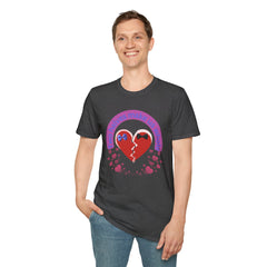 Two Halves Make Us Whole Broken Heart T-Shirt — Cute Split-Heart Couple Tee