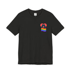 Pride Heart Pocket Tee — Rainbow LGBTQ+ Short Sleeve T-Shirt